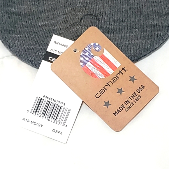 Carhartt Knit Women's Cuffed Gray Beanie Hat - Picture 5 of 6